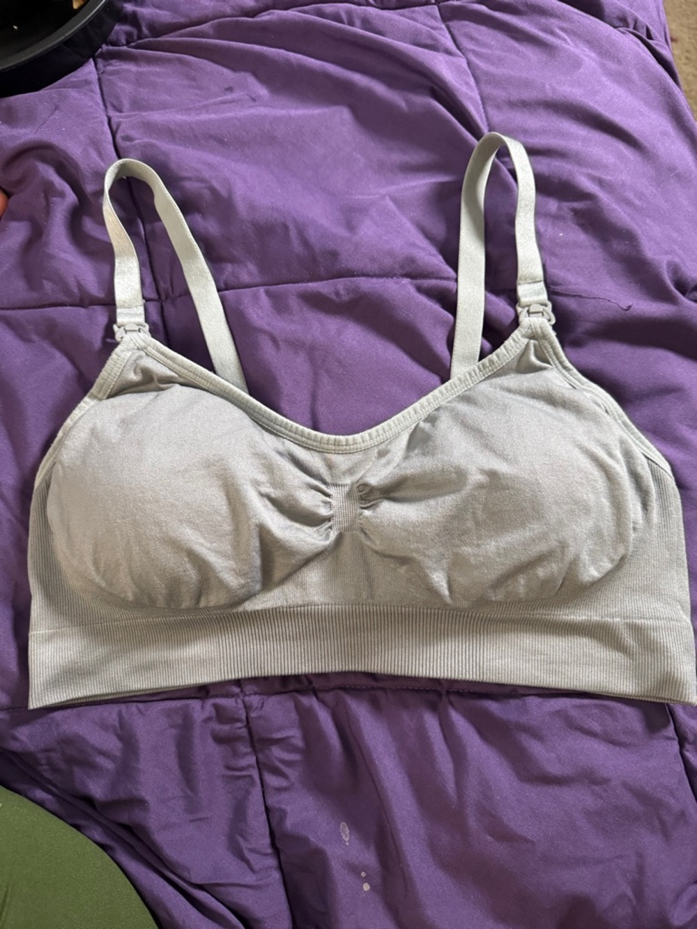 Seamless Light Gray Wireless Comfort Bralette